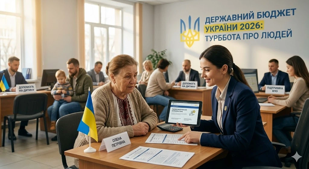 Пенсіонерка оформлює виплати