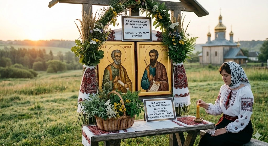 Ікона серед квітів у полі