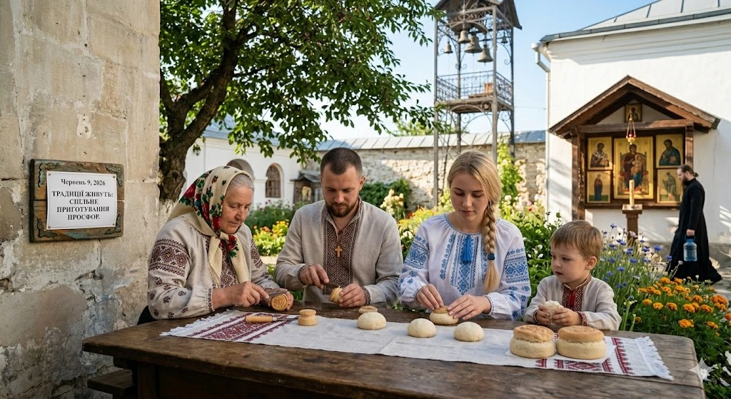 Приготування проскур на подвір'ї