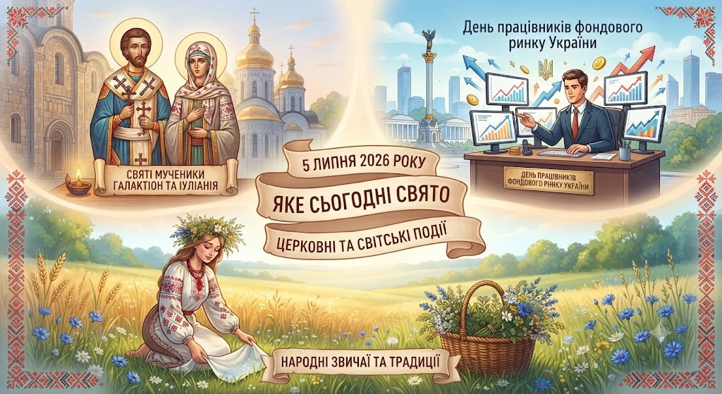 Свята 5 липня інфографіка