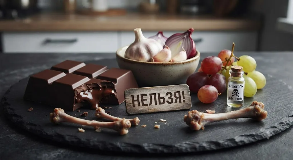 Кот тянется к запрещенной еде