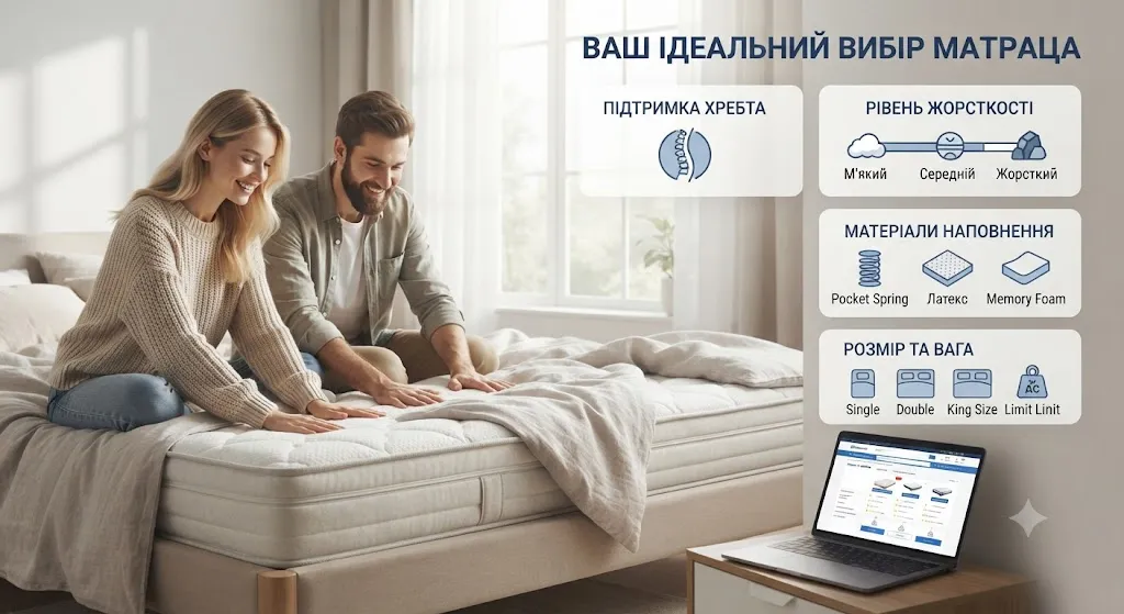 Выбор матраса в магазине