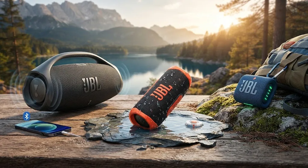 Три портативні колонки JBL