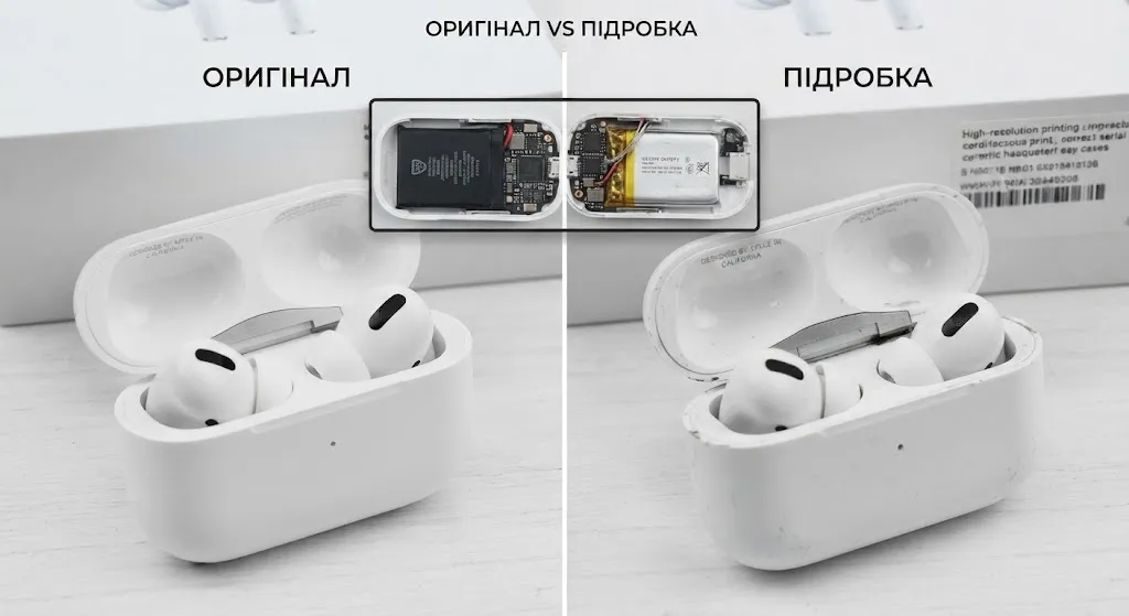 Внутренности оригинального кейса наушников