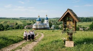 Крестный ход в деревне