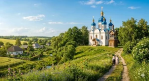 Церква серед поля, літо