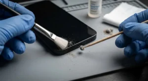 Аккуратная чистка разъема смартфона