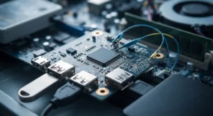 Плата с USB-портами и диагностическими щупами